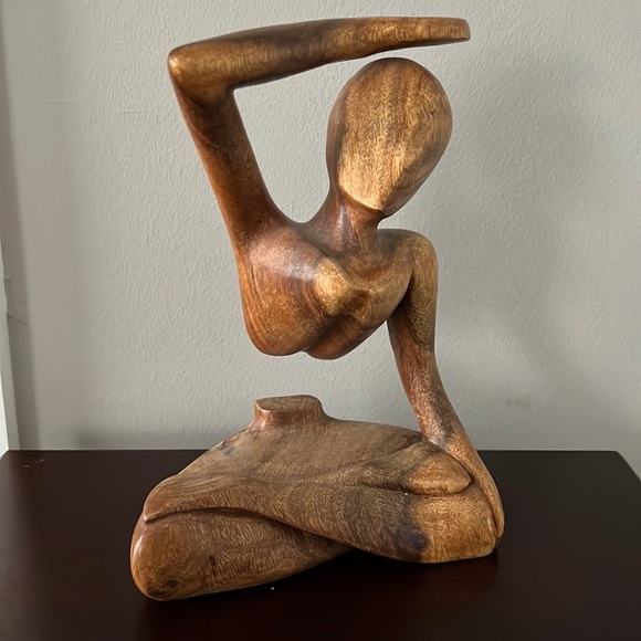 Wood Yoga Graceful Arc Sculpture - Picture 1 of 5